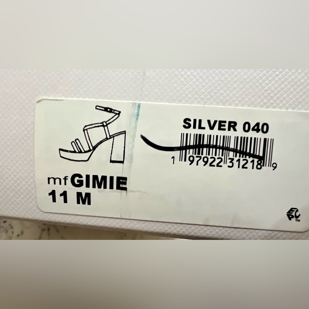 NEW Marc Fisher Women's Gimie Heeled Sandals - Silver US 11m - Picture 11 of 11